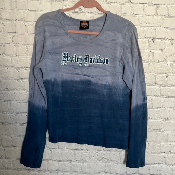 Harley Davidson Blue Ombré Top - Picture 7 of 8